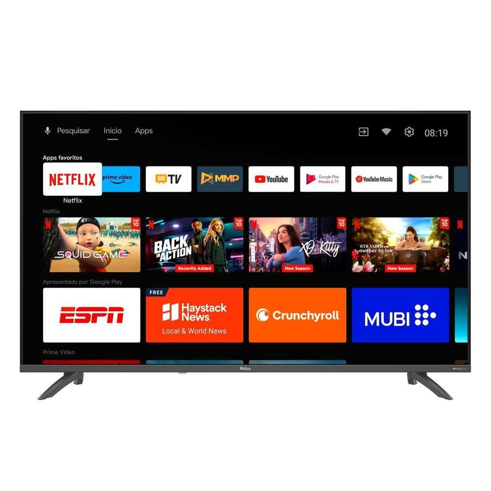 Smart TV 43” Philco Full HD Android TV Borda Infinita P43EAA