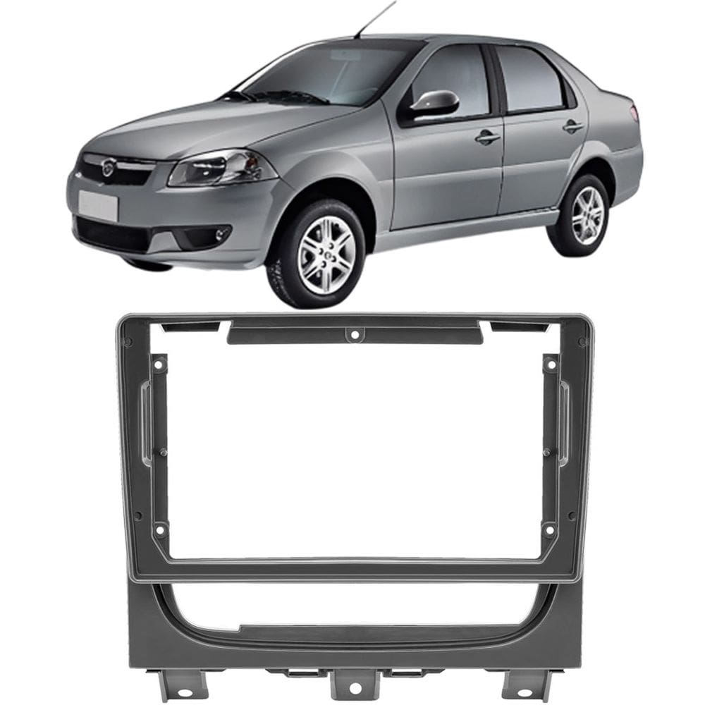 Moldura 9 Polegadas Siena EL (painel novo) 2013 à 2020 Grafite Painel Central Multimidia Som