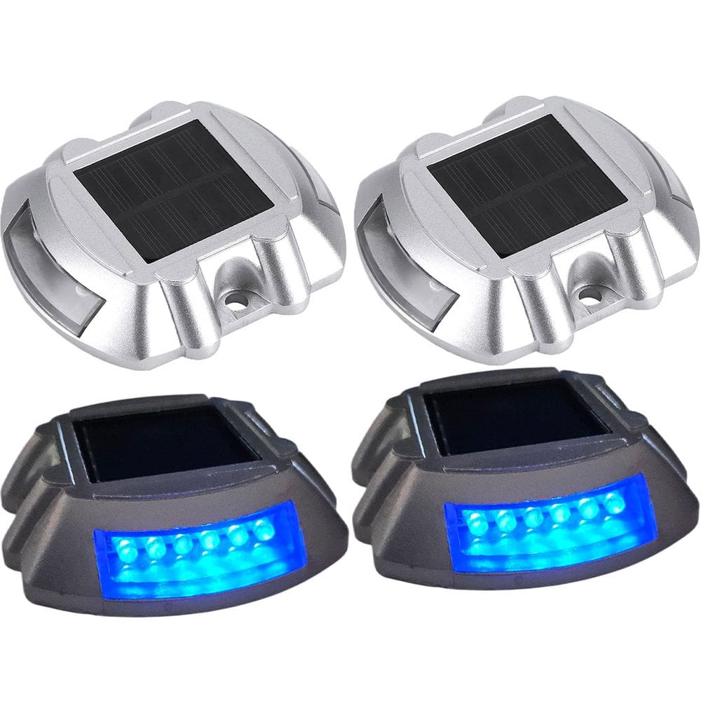 Tacha Solar Olho de Gato Refletiva Sinalizaçao Viaria Kit 4 Uni Estrada Rodovia Obra Segurança Transito Veiculo