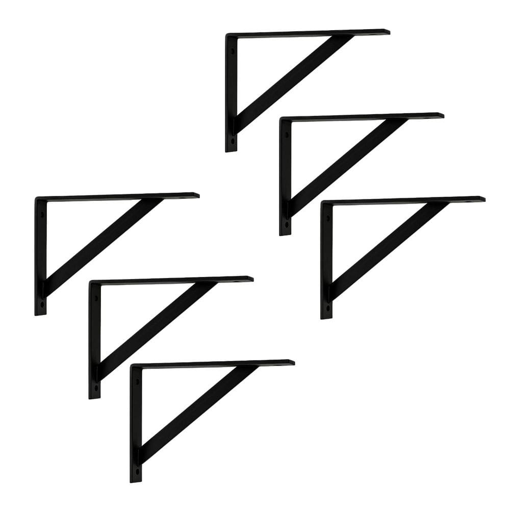 Kit 6 Mãos Francesas Reforçadas 35x21 cm Branco ou Preto Aço - NV706/NV726