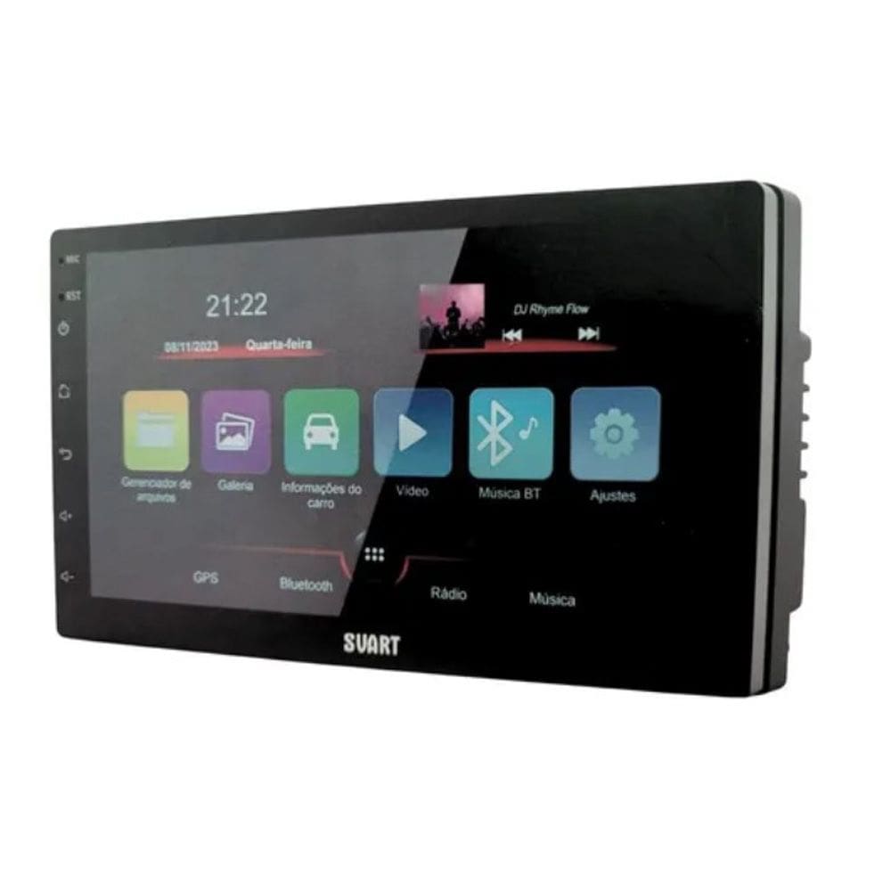 Central Multimídia Universal Tela de 7” Polegadas 2GB Ram Carplay e Android Auto - SVART S700