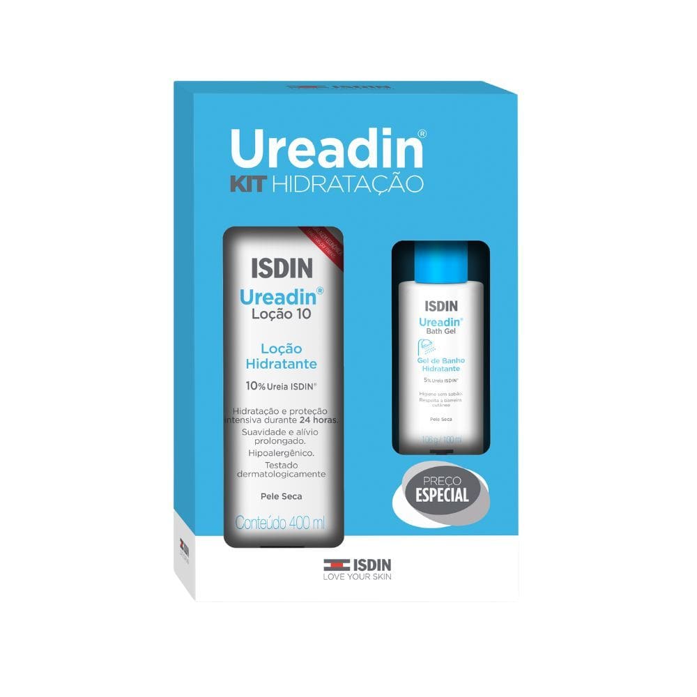 Kit Hidratação Isdin Ureadin Loção 400ml e Ureadin Bath Gel 10