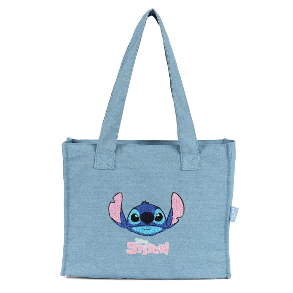Bolsa Stitch Jeans Ombro Azul Menina Shopper Casual