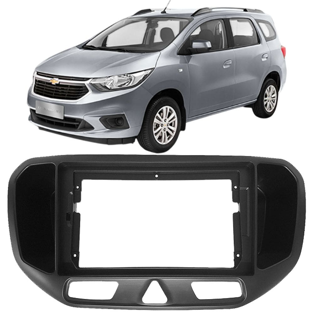 Moldura 9 Polegadas Spin 2013 à 2018 Preta Painel Central Multimidia Expex Epx9gm031 Som