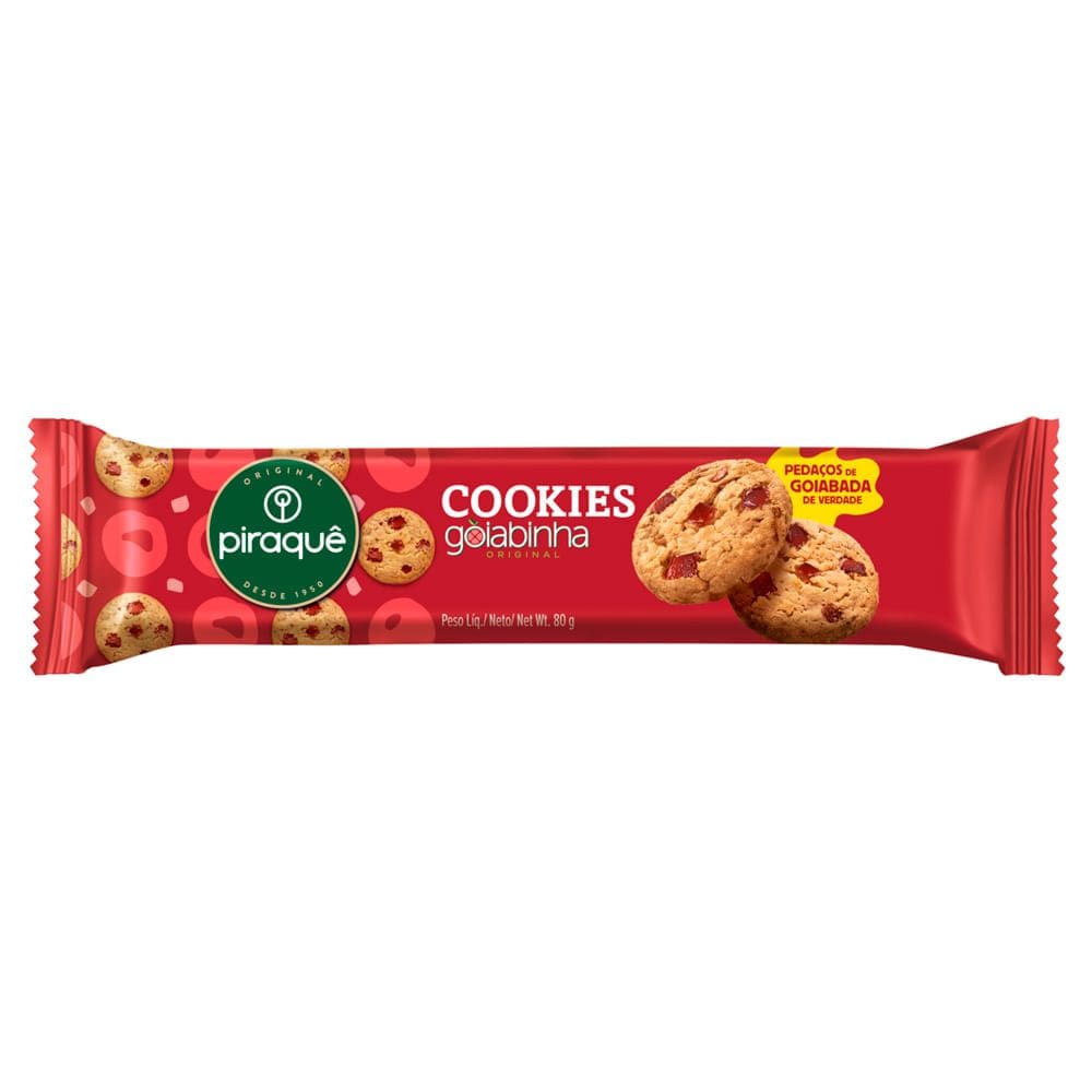 Biscoito Piraquê Cookie Goiabinha 80g
