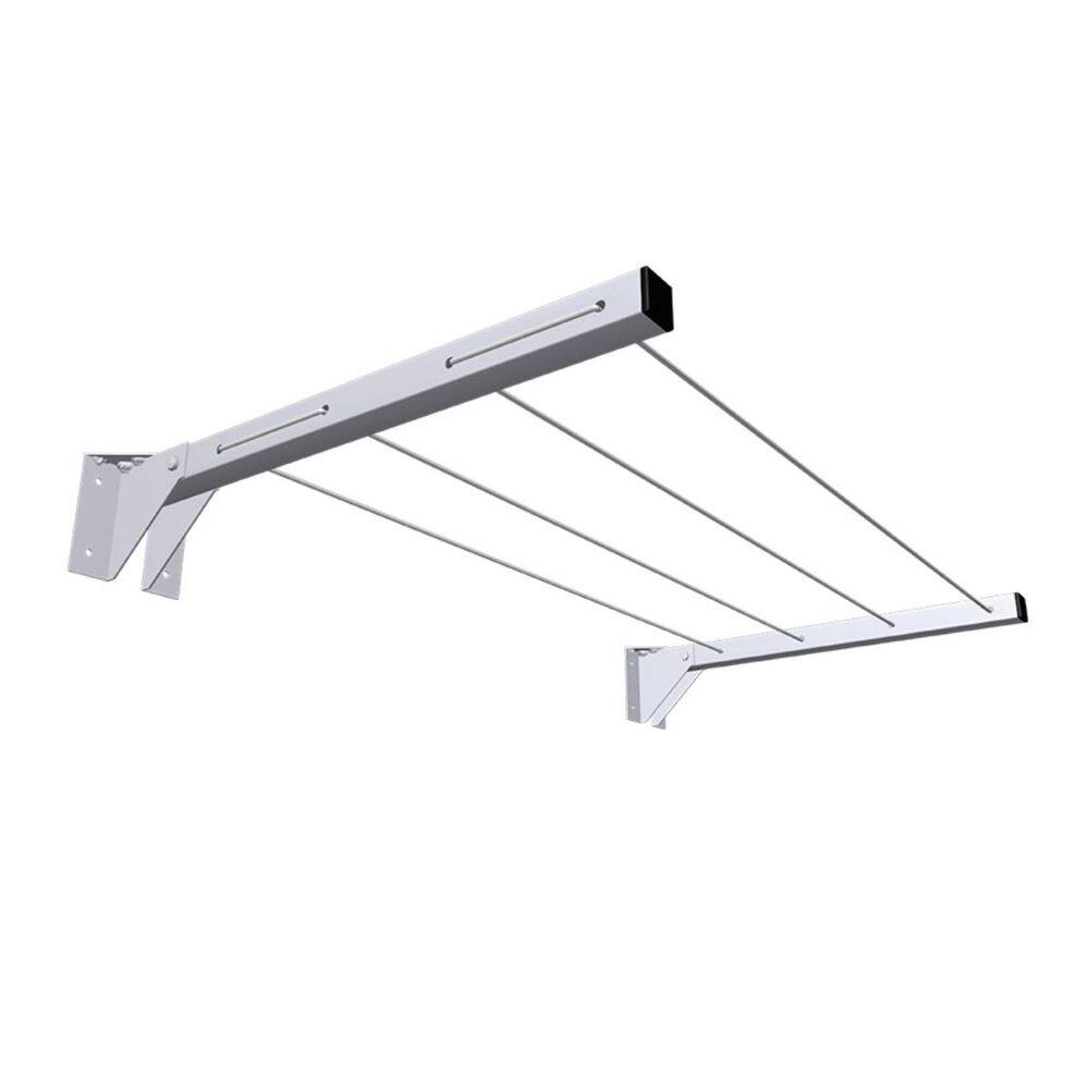 Kit 2 Suportes de Parede 4 Furos 50cm Varal Dobrável Lateral - NV152, NV152P, NV154P