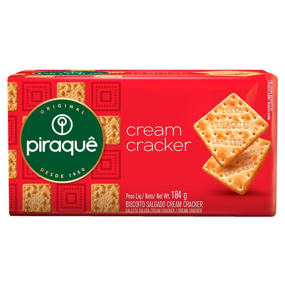 Biscoito Piraquê Cream Cracker 184g