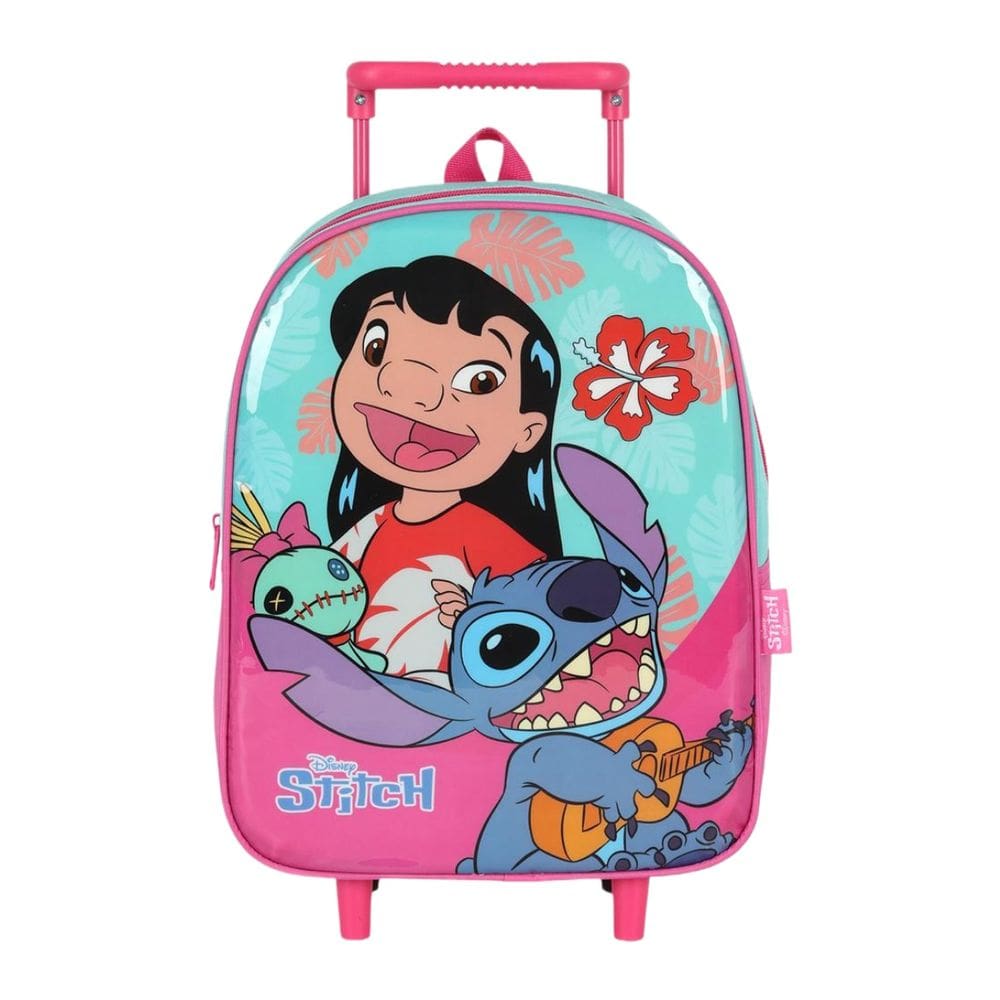 Mochila Infantil Rodas Stitch 13” Pequena Creche Meninas
