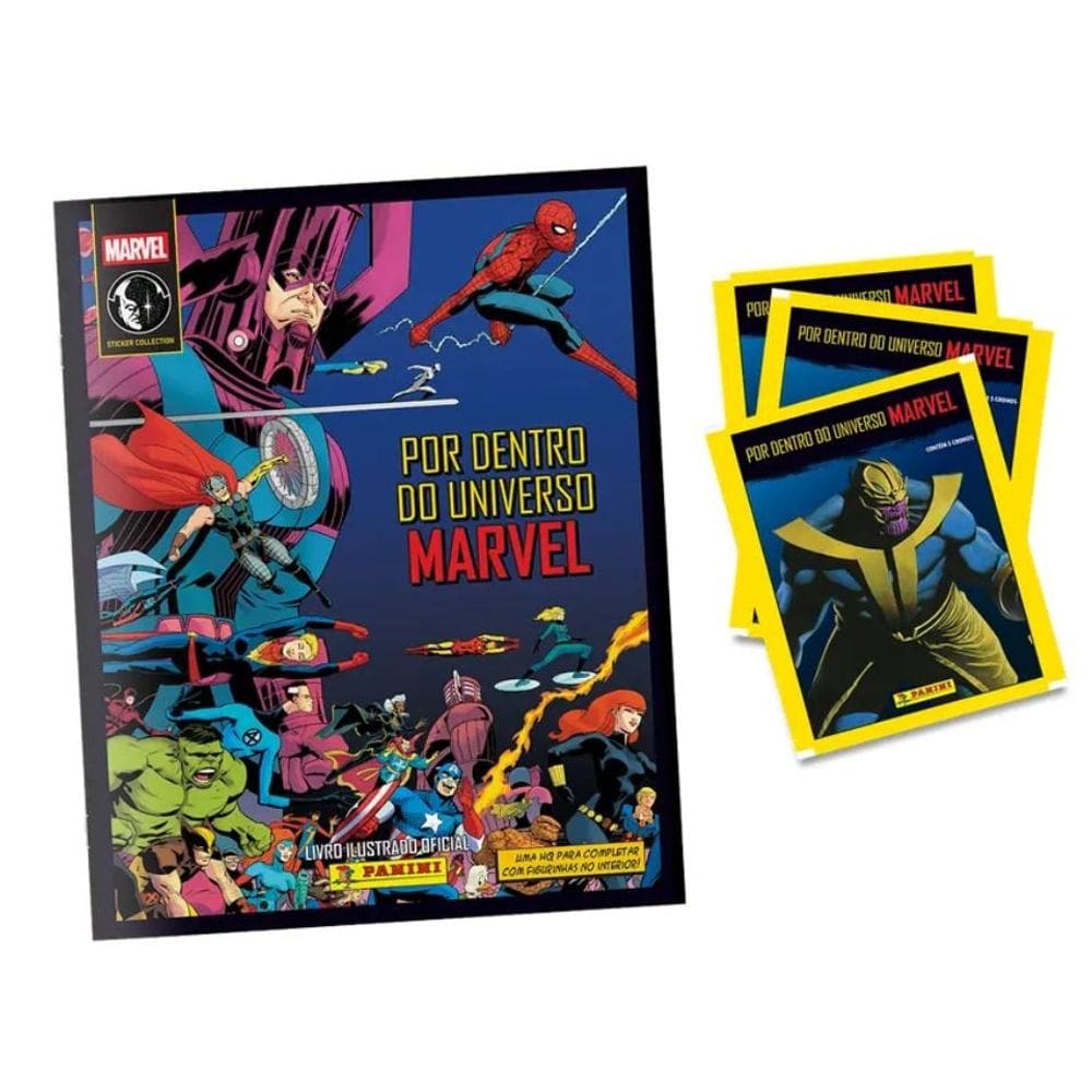 Marvel Comics 2025 - Álbum Capa Cartão + 6 Envelopes
