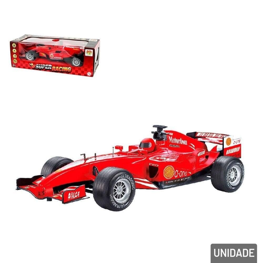 Carrinho de Fricção Plástico com LUZ e SOM Corrida - Tudo em Caixa