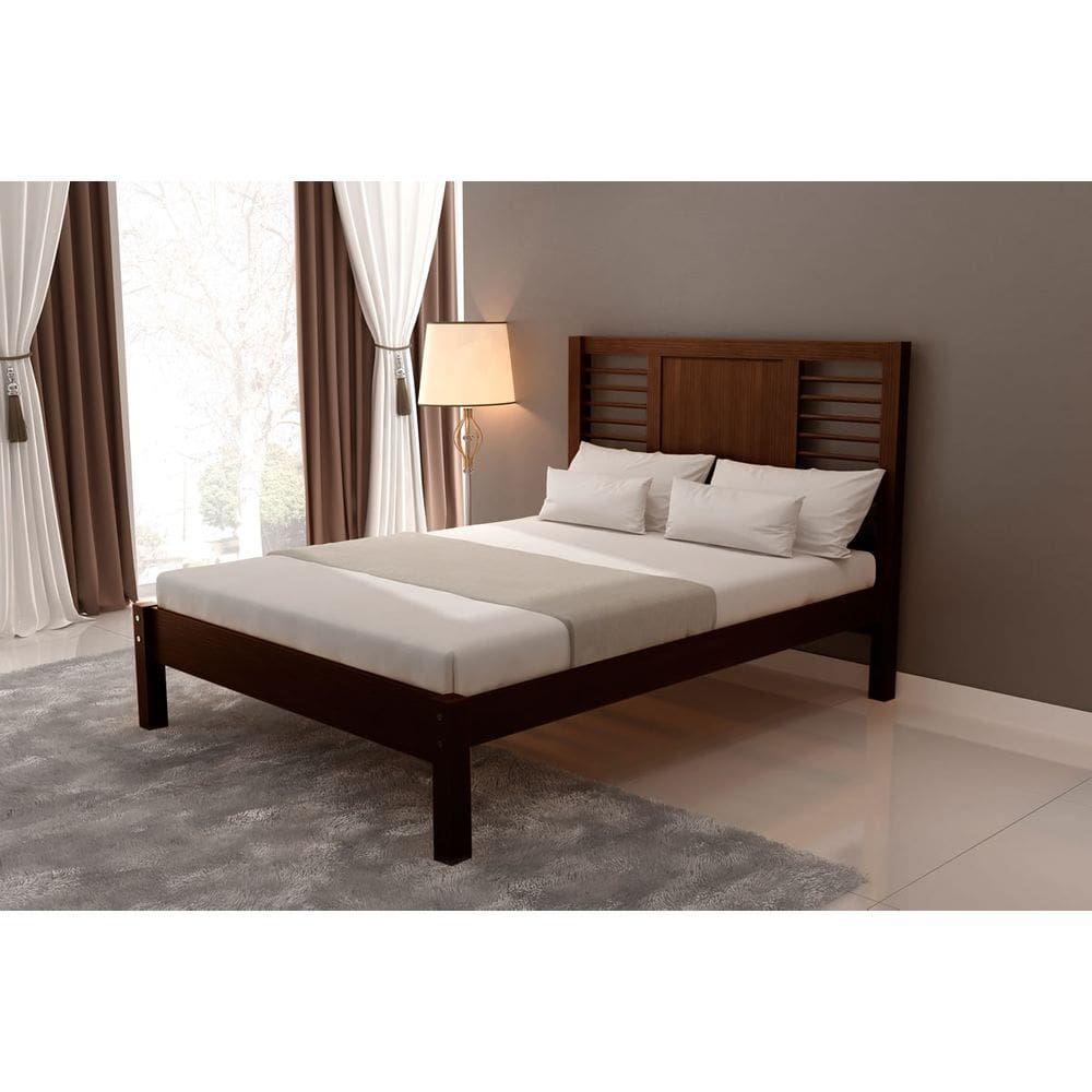 Cama De Casal Nápolis de Madeira Maciça Pinus