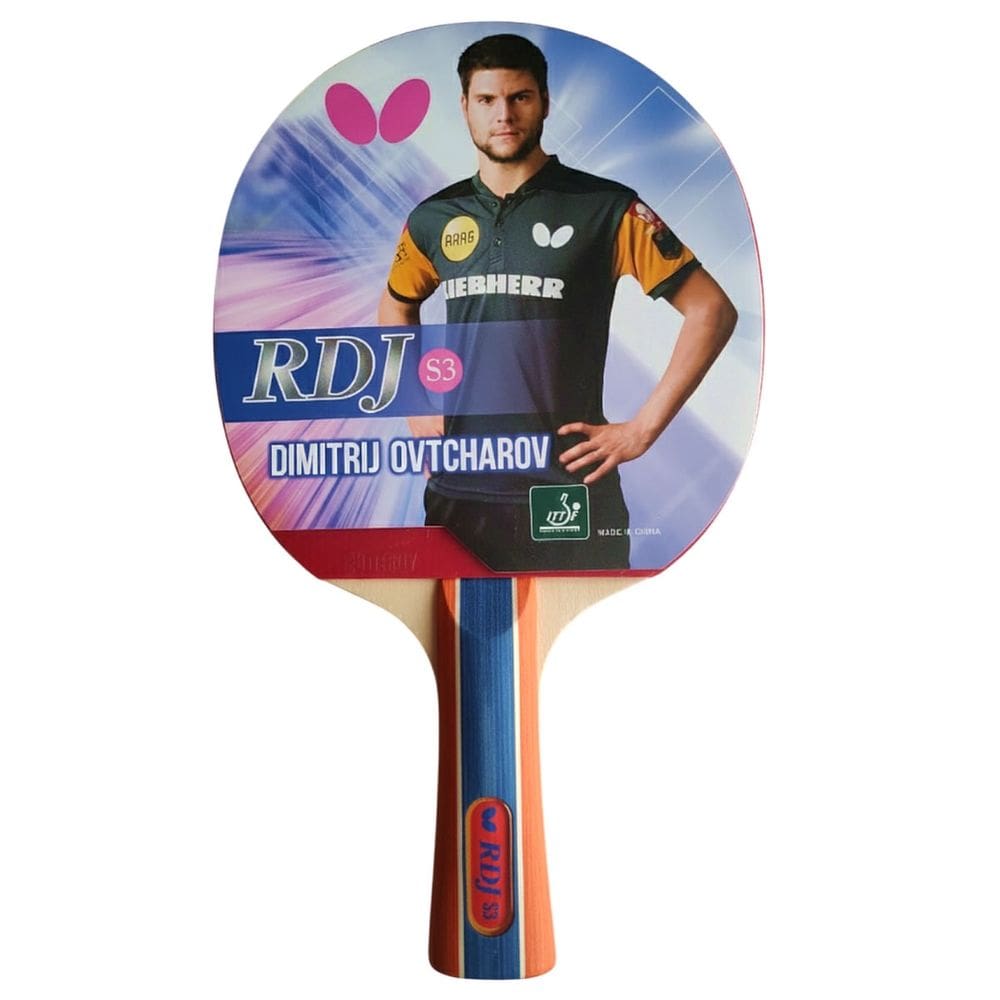 Raquete Butterfly RDJ S3 Para Tênis de Mesa Controle Efeito