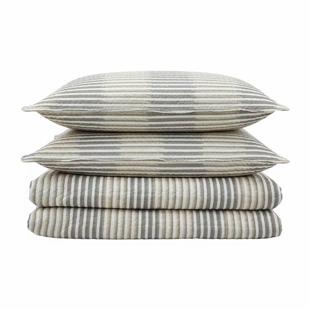 Kit Cobre Leito Colcha Magnus Casal 3 Peças Dupla Face Estampado Geométrico - Elegance - 100% Poliéster