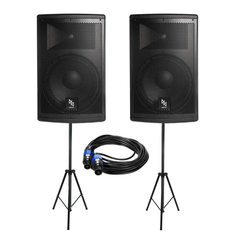 Kit Caixa de Som Ativa + Passiva MK-12 500W RMS Makpro