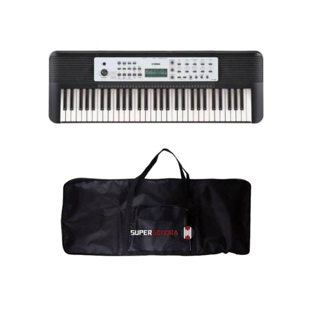 Kit Teclado Yamaha YPT-280 Portátil Preto + Capa