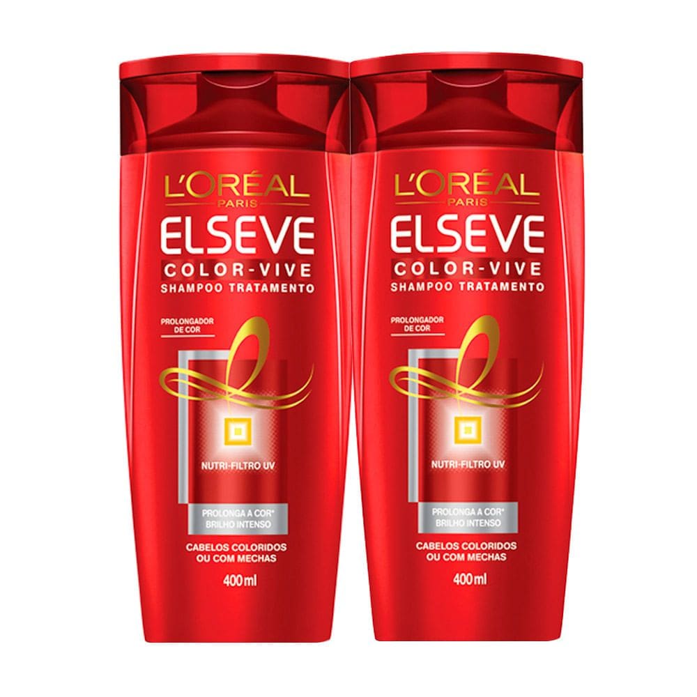 Kit 2 Shampoo Elseve Colorvive com 400ml