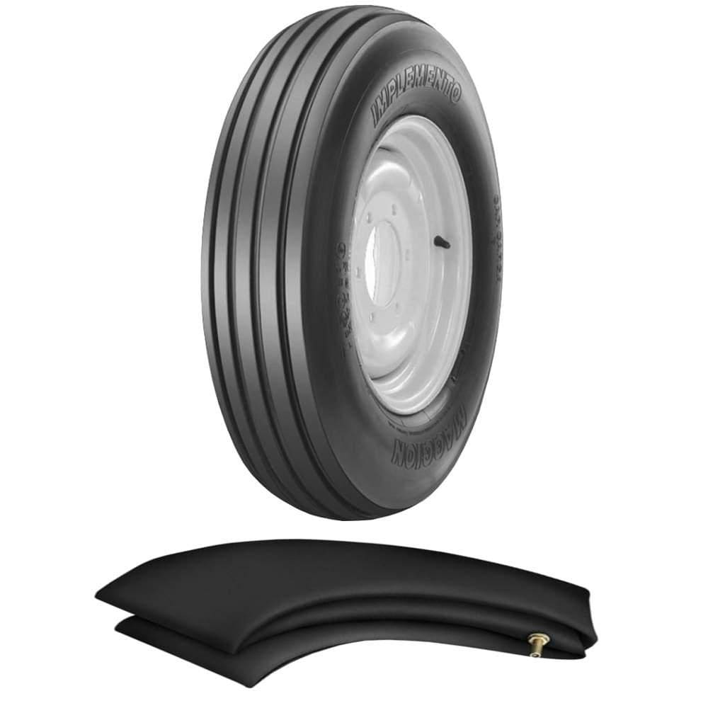 Kit Pneu Trator Semeadora Adubador 650-16 08 Lonas Implemento Maggion + Camara