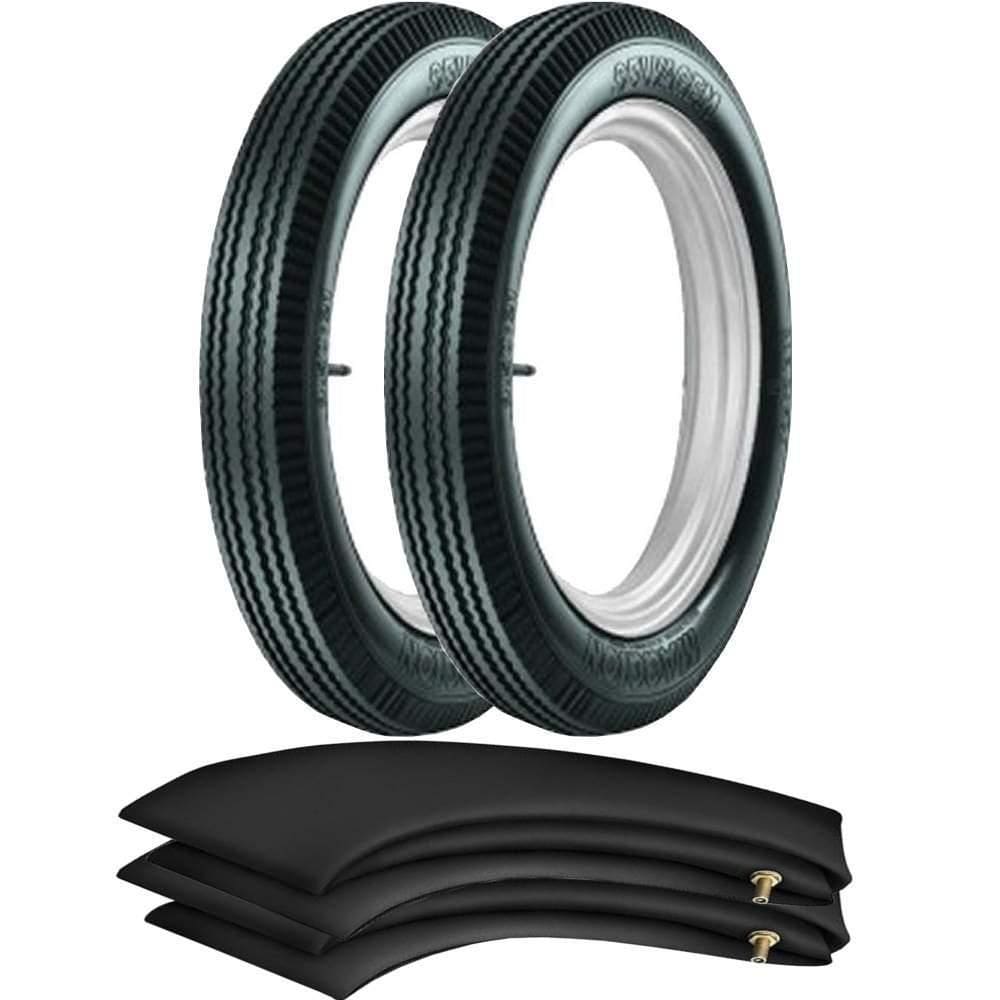 Kit 2 Pneus Carroça Charrete 450-21 4 Lonas Selvagem Maggion + Camaras