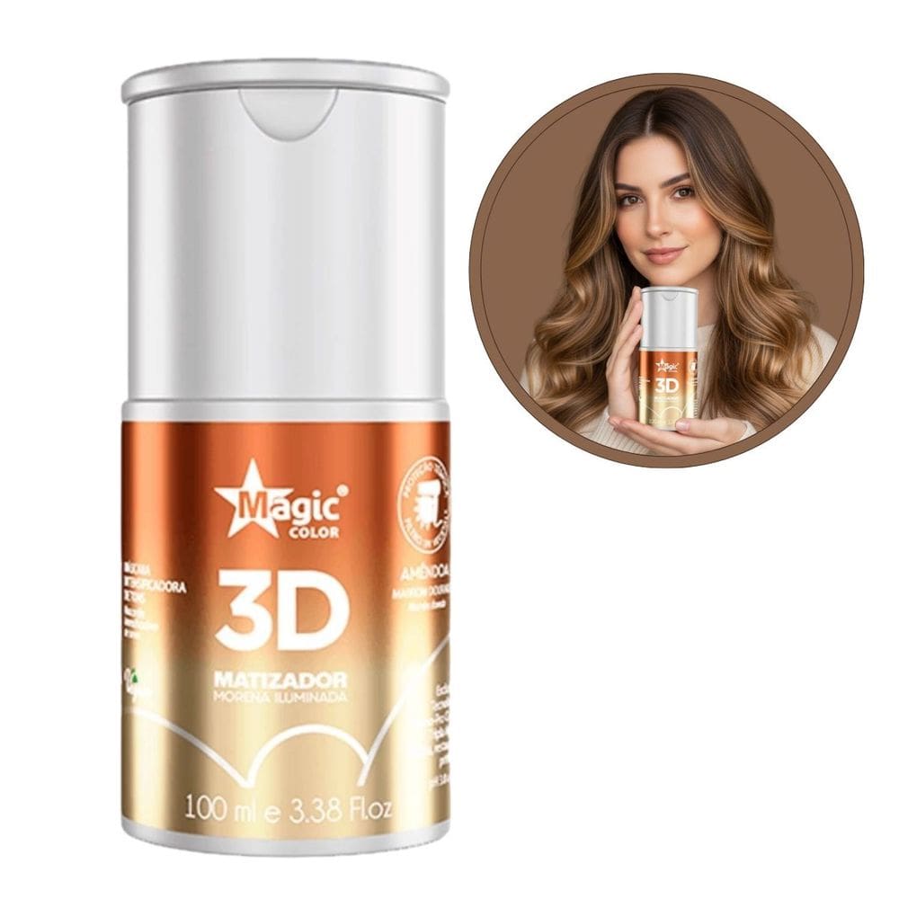 Matizador 3D Morena Iluminada Amendoa 100ml Magic Color Efeito Marrom Dourado