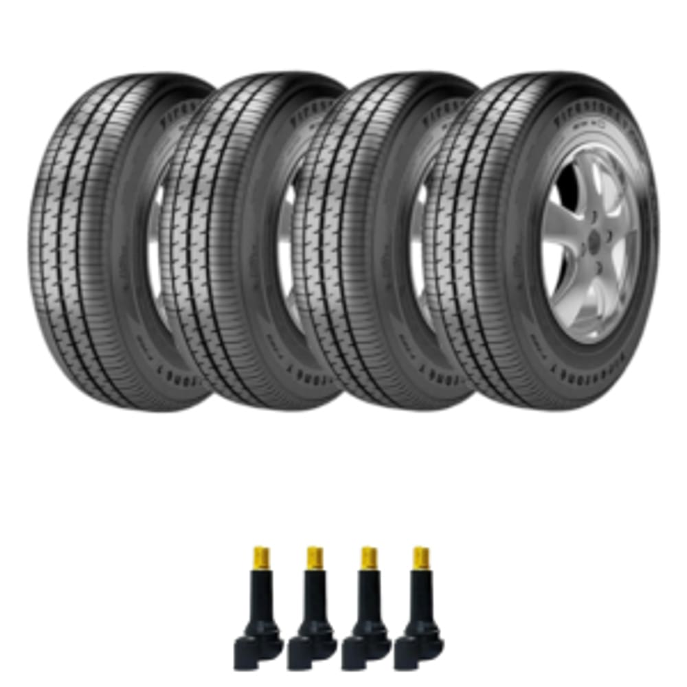 Combo 4 Pneus Astra C4 Idea Civic 205/55r16 91v Tubeless F700 Firestone + Bico Valvula Tr414