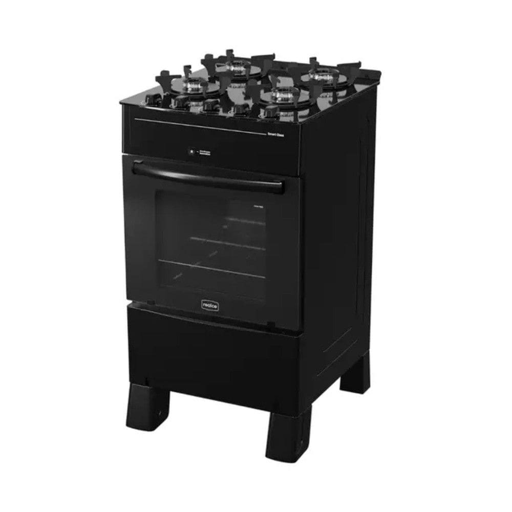 Fogao Realce Smart Glass 4 Bocas Automatico Mesa de Vidro 50L