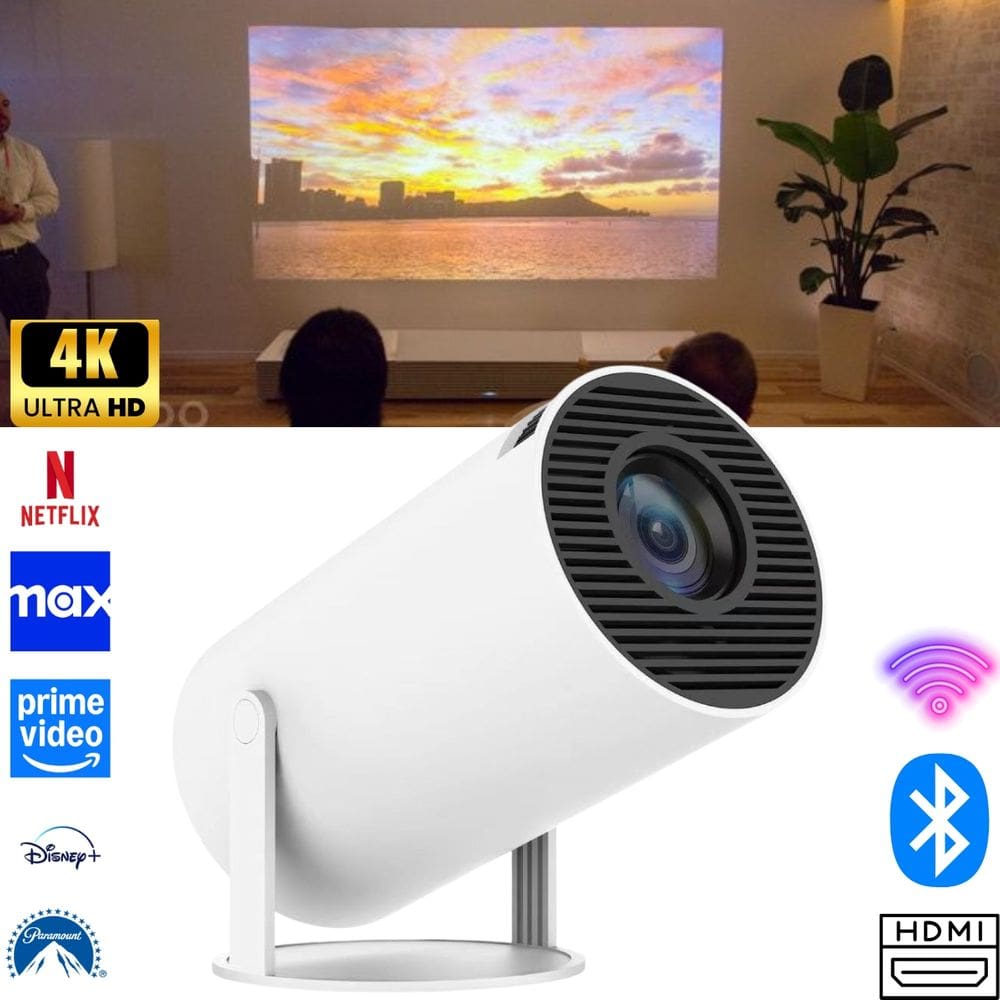 Mini Projetor HY300 Smart Wi-Fi Full HD 4K Android bluetooth