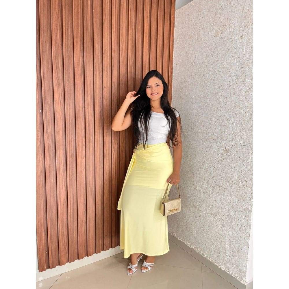 Saia Longo Com Tira Na Lateral Em Malha Crisconf