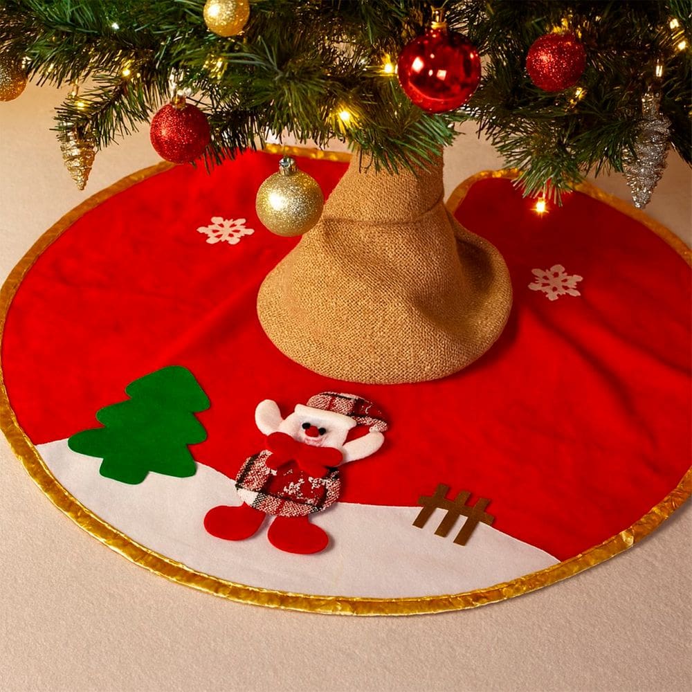 Saia Tapete Pelúcido Base Enfeite Para Árvore De Natal 60cm