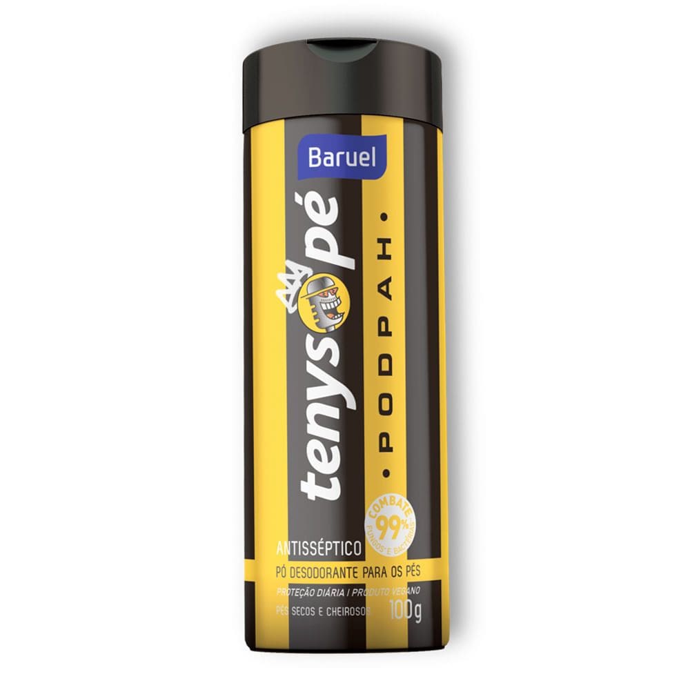 Tenys Pé Baruel PodPah Talco Desodorante para os Pés 100g