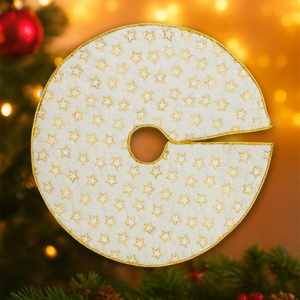 Saia Tapete Pelúcido Enfeite Base Para Árvore De Natal 60cm