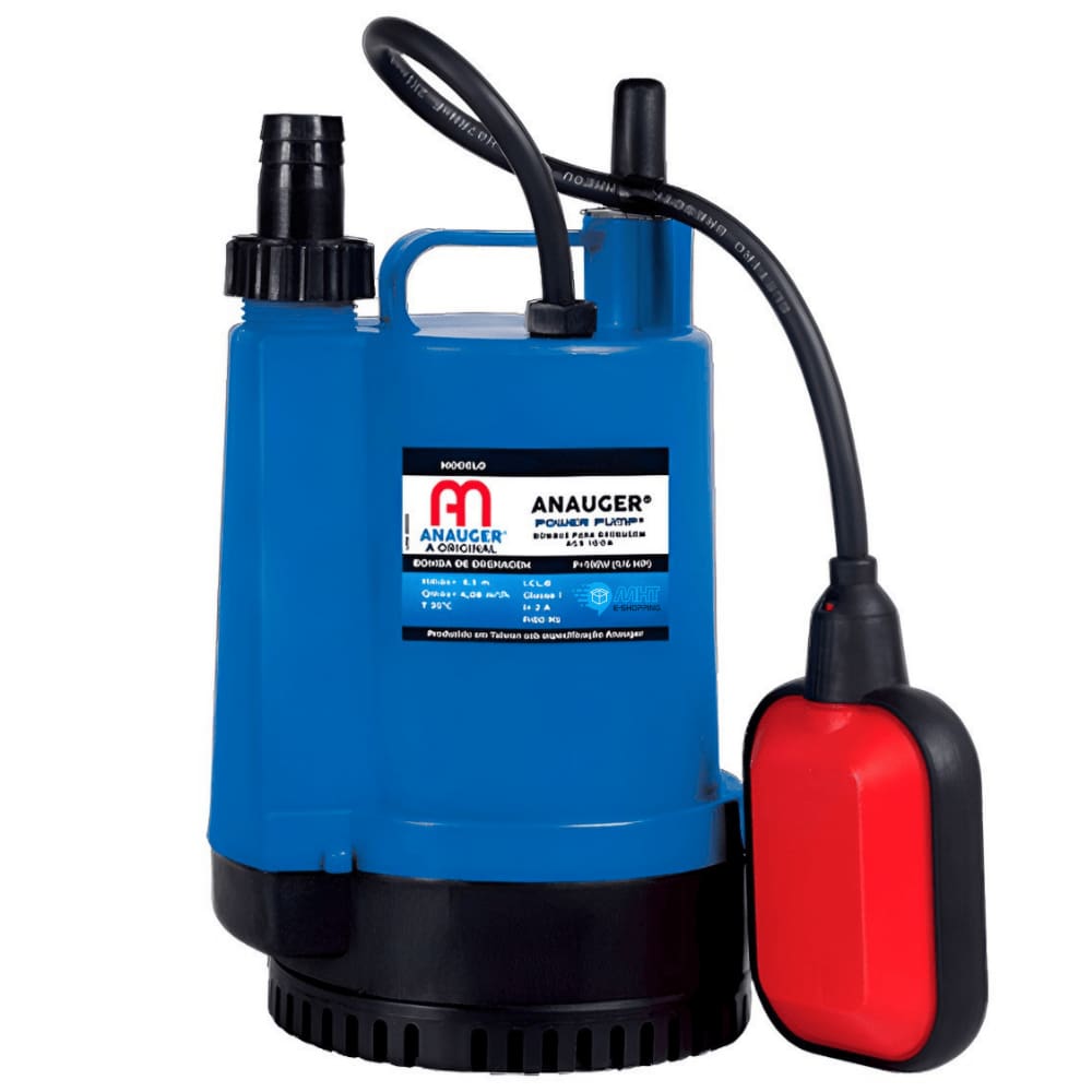 Bomba Para Drenagem Submersível Anauger Azul 100w