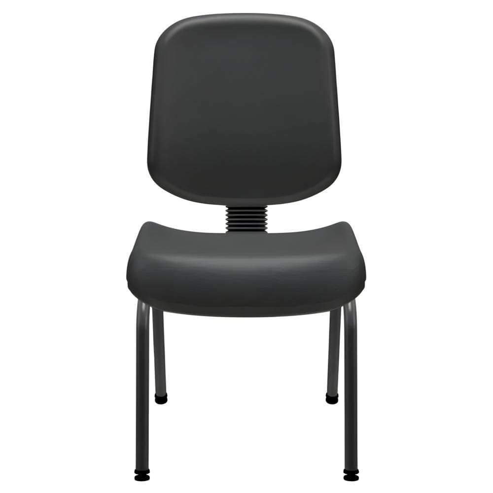 Cadeira Executiva Diretor Fixa 4 Pes Couro Preto - Plaxmetal