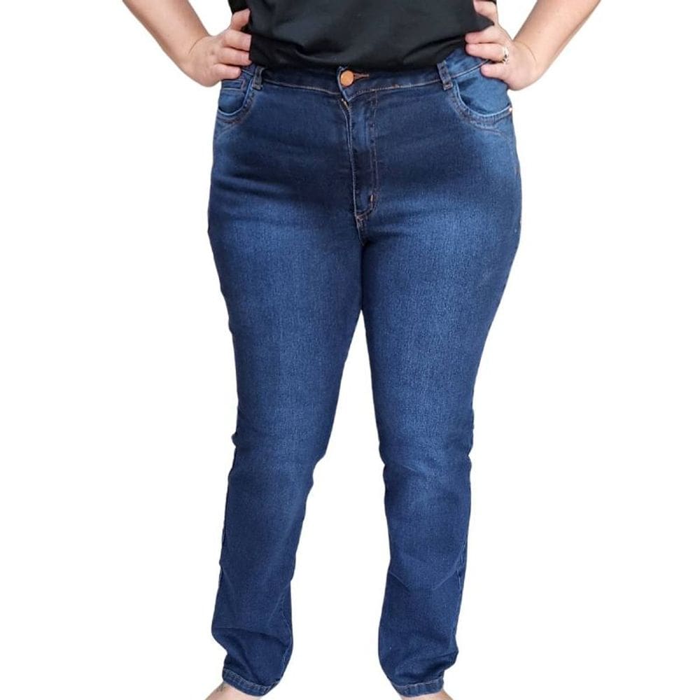 Calça Feminina Jeans Escura Shyros Regular