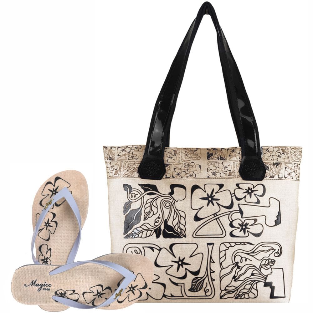 Bolsa Feminina Casual Com Alto Relevo 3D Chinelo Slim Marrom Magicc BCH-237