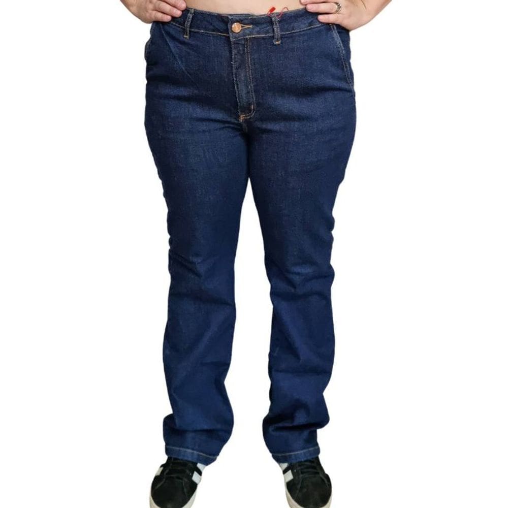 Calça Feminina Jeans Shyros Plus Size Escura