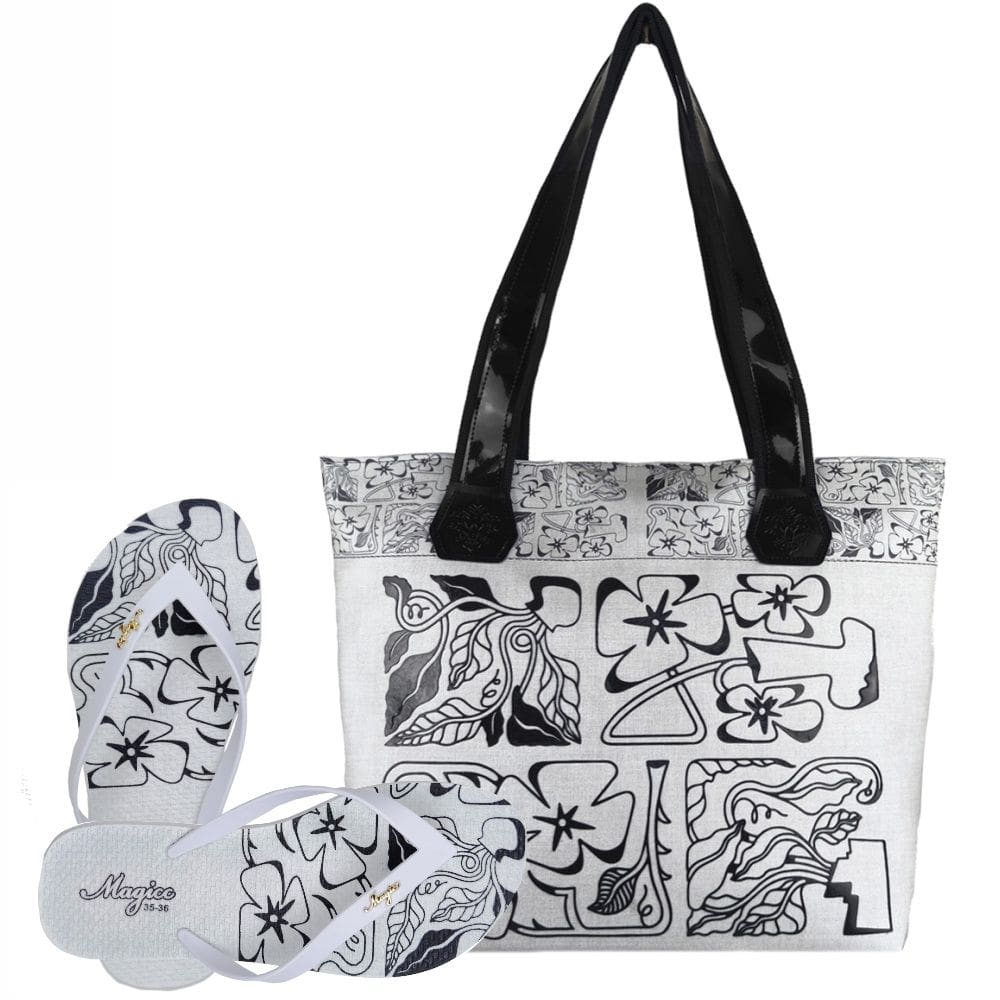 Bolsa Feminina Casual Com Alto Relevo 3D Chinelo Slim Cinza Magicc BCH-238