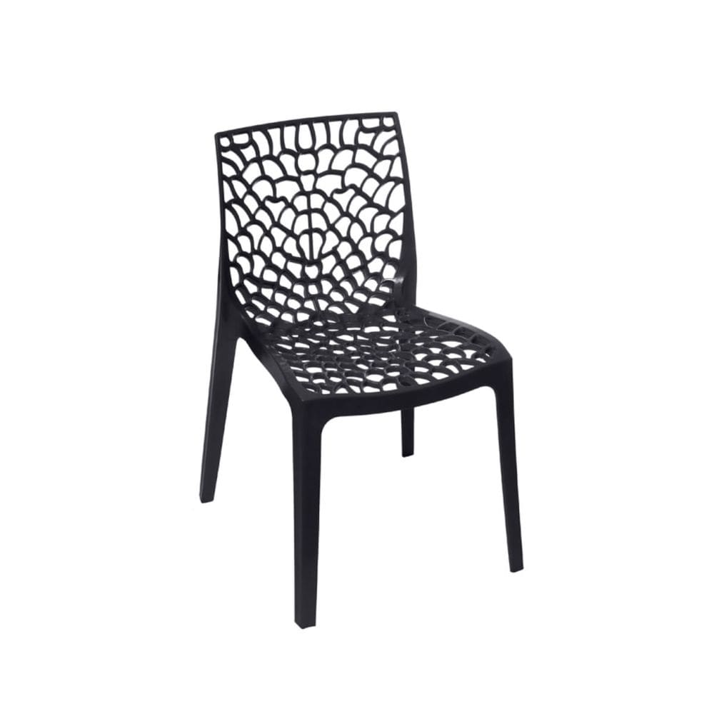 Cadeira Gruvyer em Polipropileno Preta Or Design