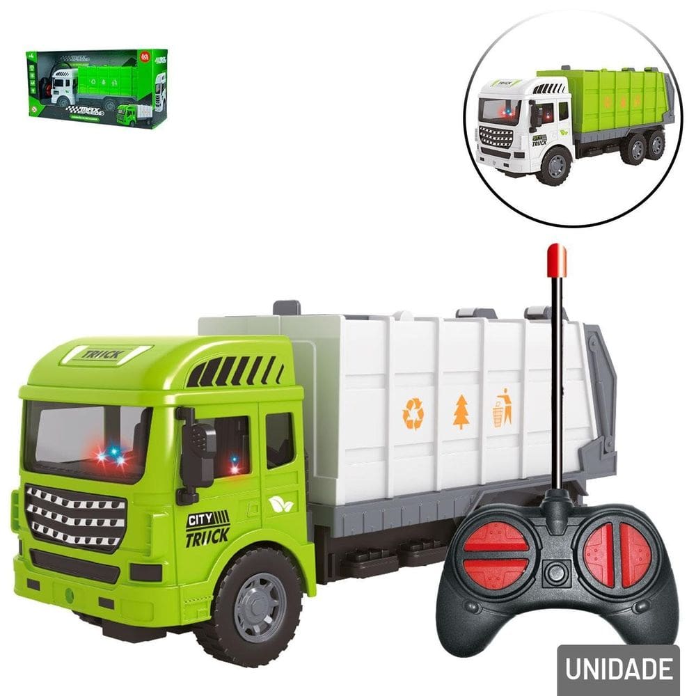 Carrinho de Controle Remoto Coletor de Lixo Color - Tudo em Caixa