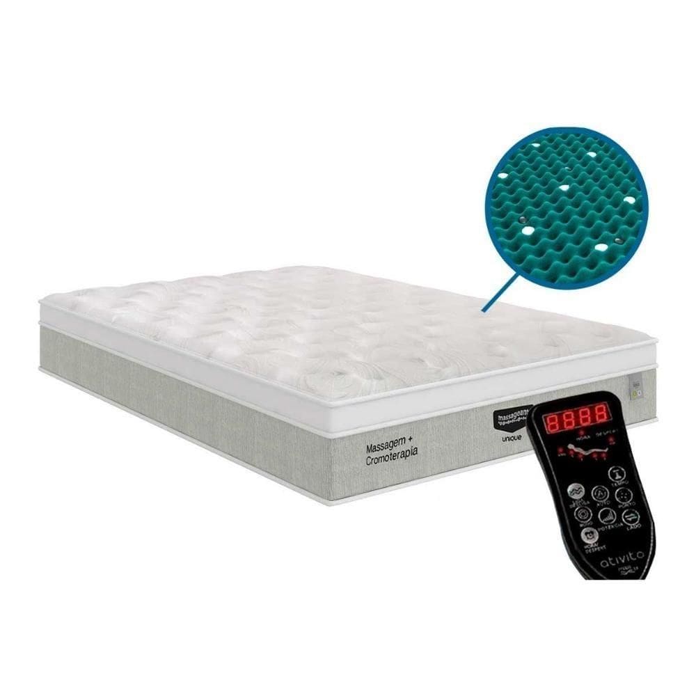 Colchão Casal C- Vibro Massagem Ensacadas Massageant Euro Pillow (138x188x32) - Plumatex