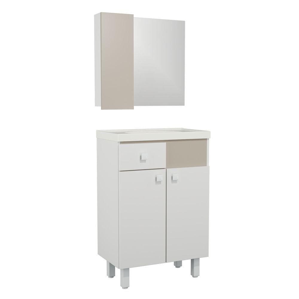 Kit Gabinete Banheiro Vittoria 60x34cm Santiago