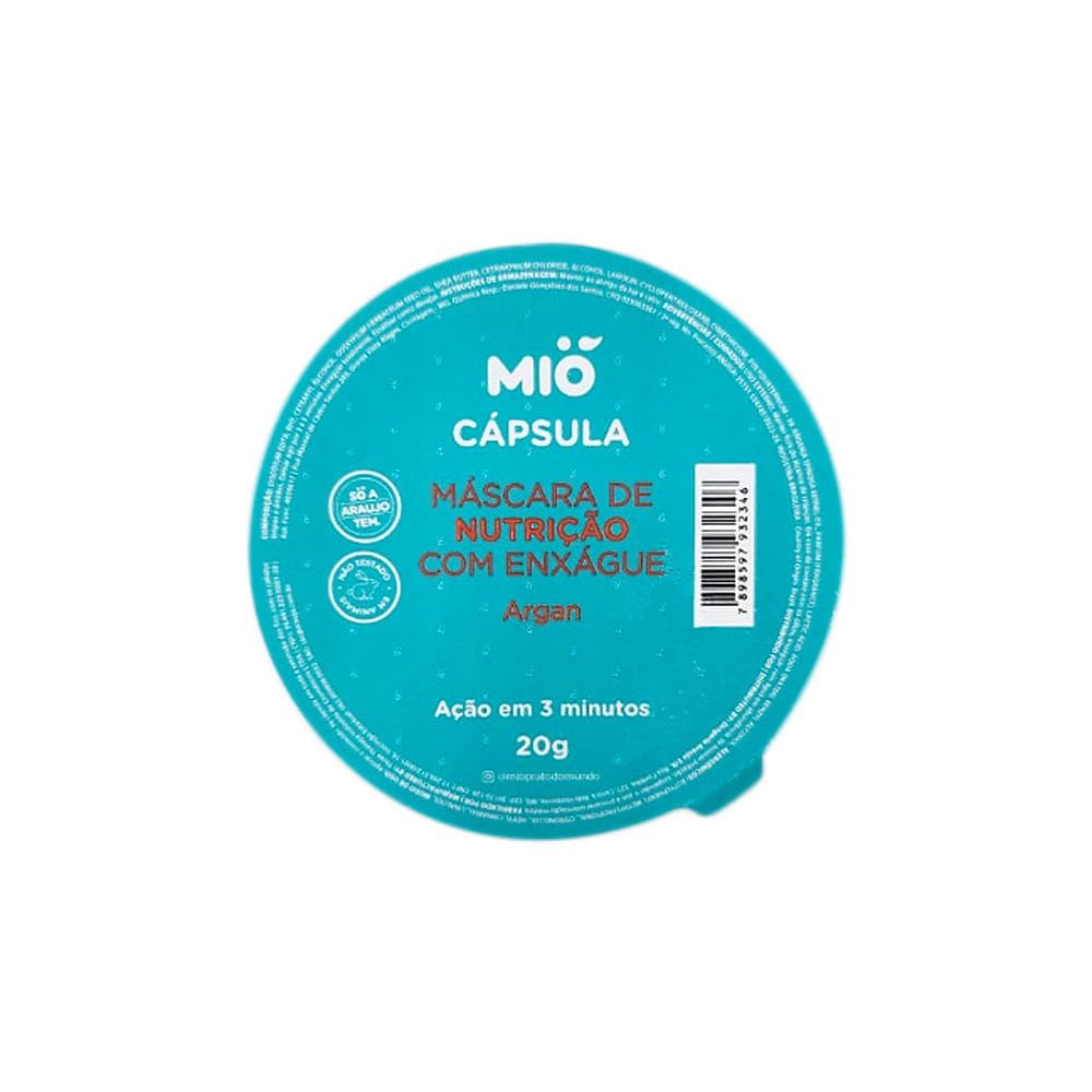 Máscara de Nutrição Capilar Mió Argan Cápsula 20g