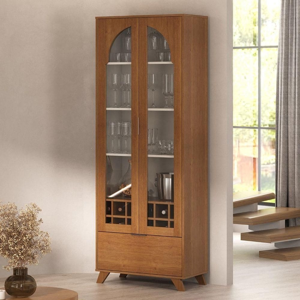 Cristaleira Com Adega Artely Murano Cinamomo Off White