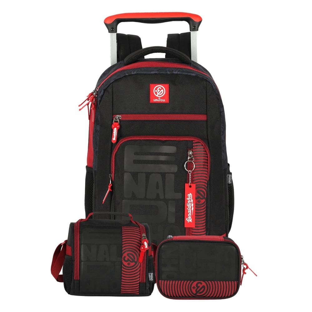Mochila 3 Rodas Enaldinho Youtuber Estojo Lancheira Térmica