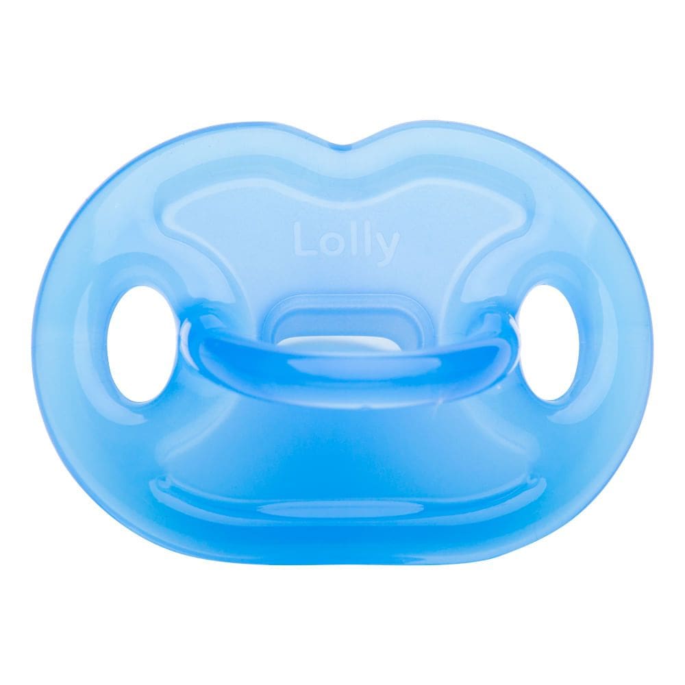 Chupeta Lolly 100% Silicone Tamanho 2 +6 Meses Azul com 1 Unidade