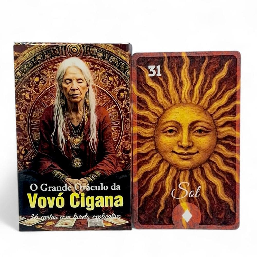 O Grande Oráculo da Vovó Cigana Baralho 36 cartas e Manual