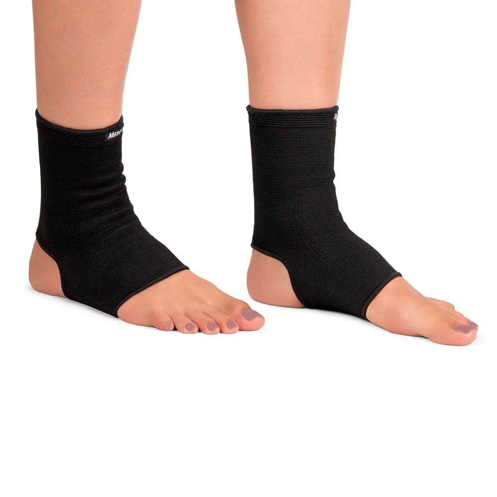 Tornozeleira Elástica Mercur Preta Tamanho M com 1 Par