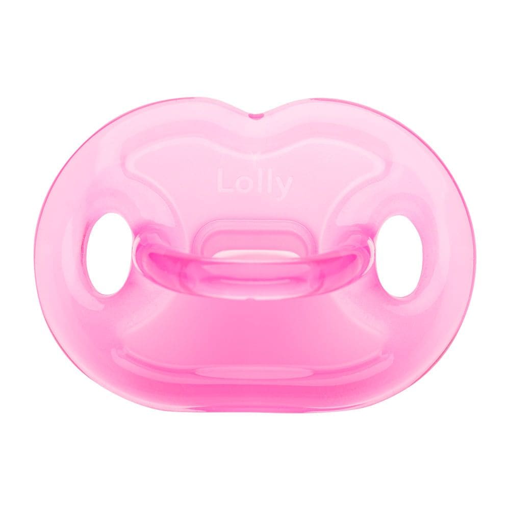 Chupeta Lolly 100% Silicone Tamanho 2 +6 Meses Rosa com 1 Unidade