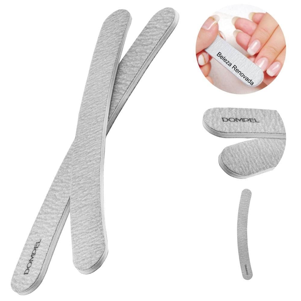 Lixa Banana Anatômica Curva Meia Lua Unha Natural E Acrílico