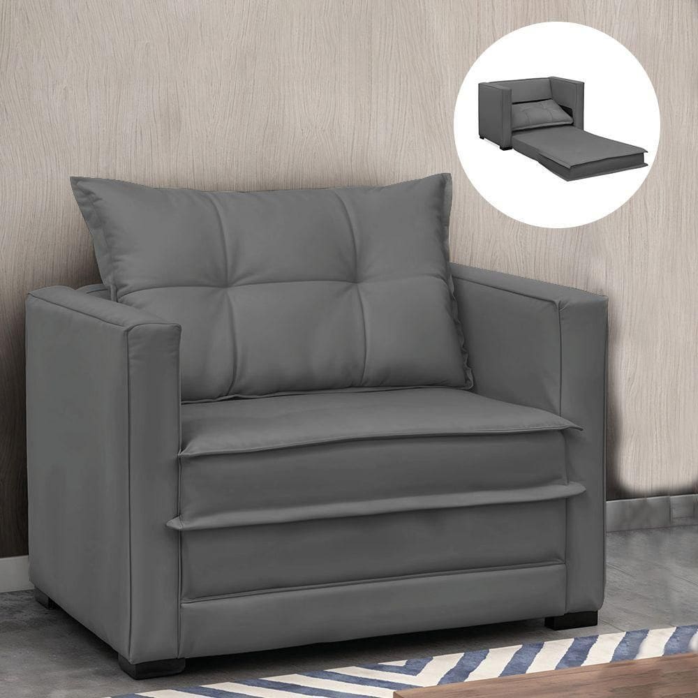 Poltrona Cama Retrátil Solteiro Milenni Veludo B03 - D`rossi