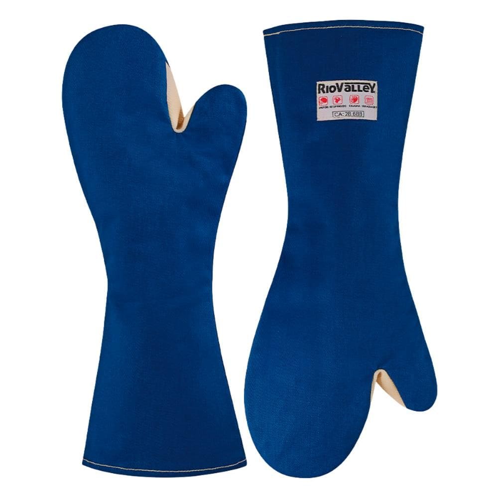 Luva Térmica Anti Chamas 2 Dedos 45cm Para Cozinha Industrial Radiant Heat Rio Valley
